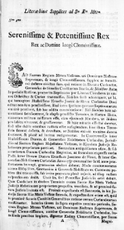 Literae binae Supplices ad Sm Rm Mttm