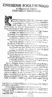 Zniesienie Pogłownego a Ustanowienie Podatku Czopowego Szelęznego