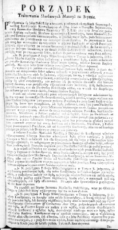 Porządek traktowania Skarbowych Materyi na Seymie