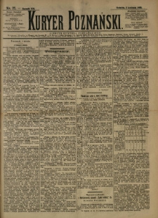 Kurier Poznański 1892.04.03 R.21 nr77