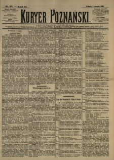 Kurier Poznański 1892.08.09 R.21 nr181