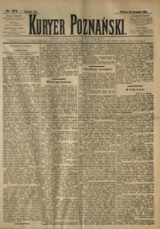 Kurier Poznański 1892.11.29 R.21 nr274