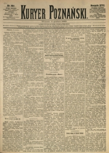 Kurier Poznański 1888.12.11 R.17 nr284